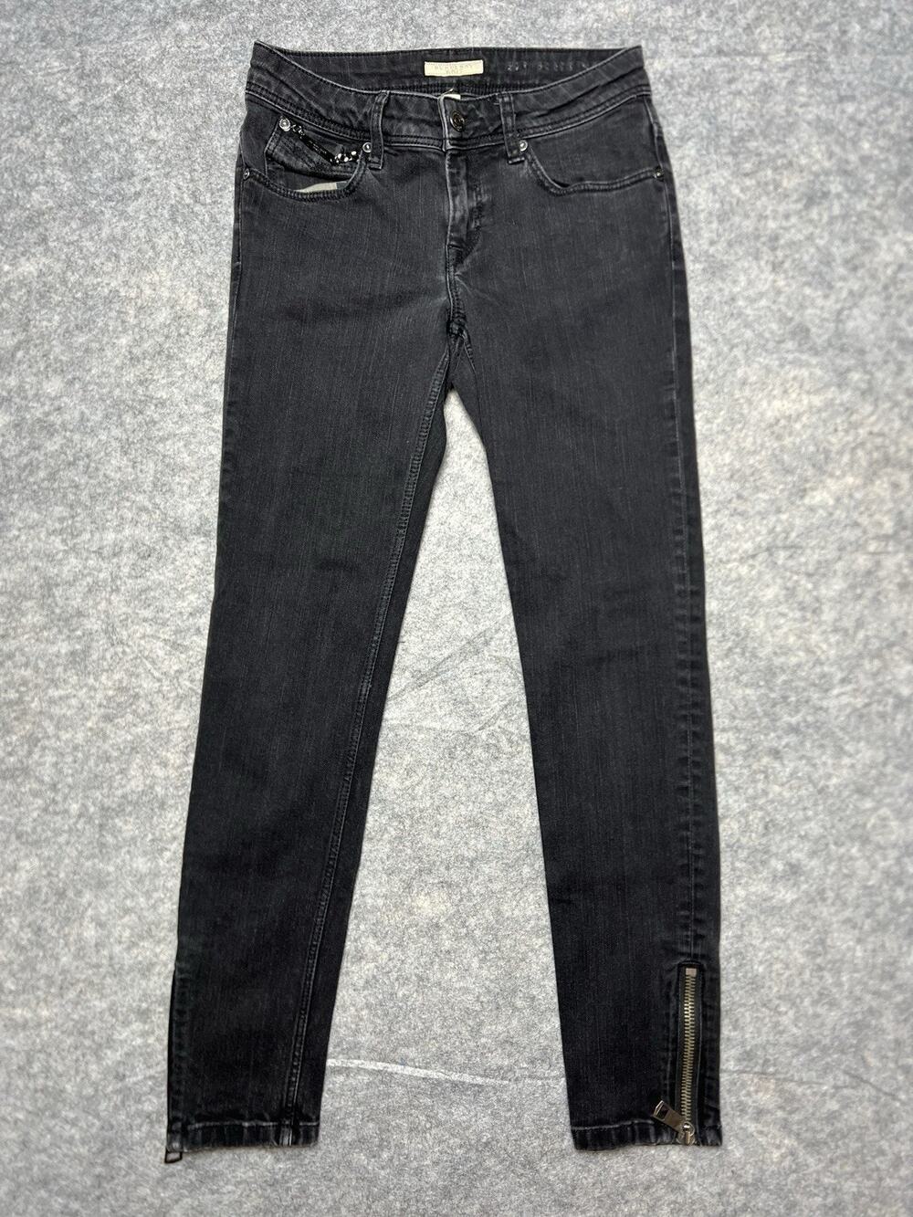 Burberry Brit Women's Burrington Skinny Black Jeans Size 26